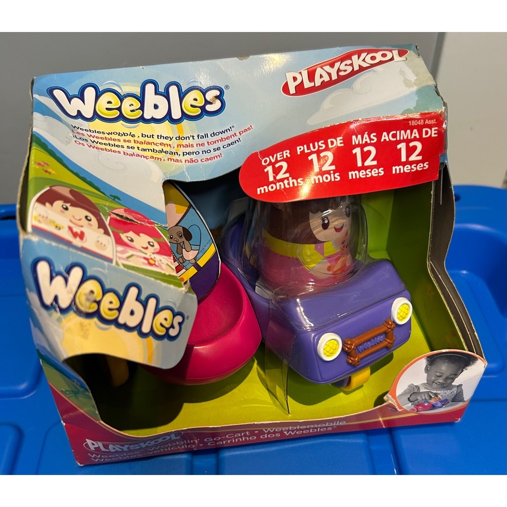 Playskool Weebles Wobblin Go-Cart Purple Vehicle & Figure Set 18048 Asst 2009